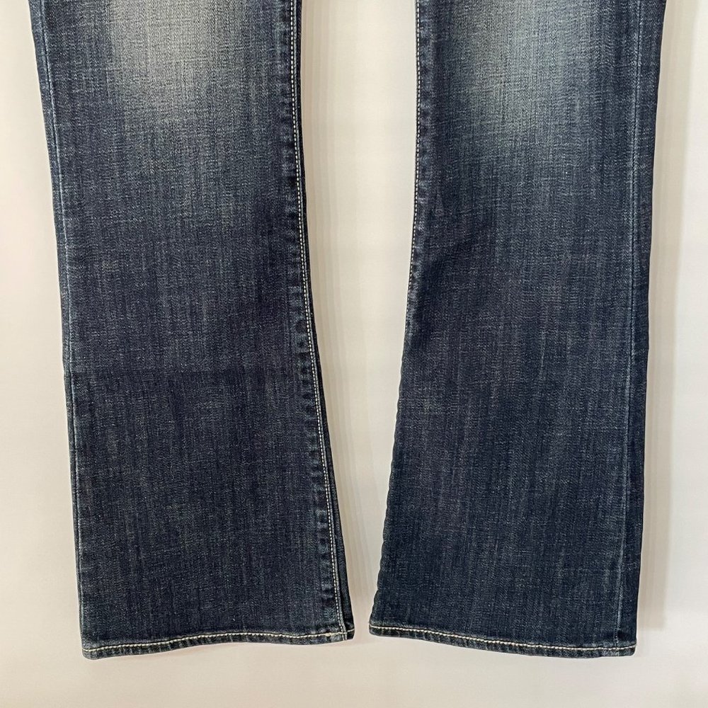 Rock & Republic Womens 4 Bootcut Denim Jeans Dark Wash Embellished Pockets *FLAW - Picture 3 of 16